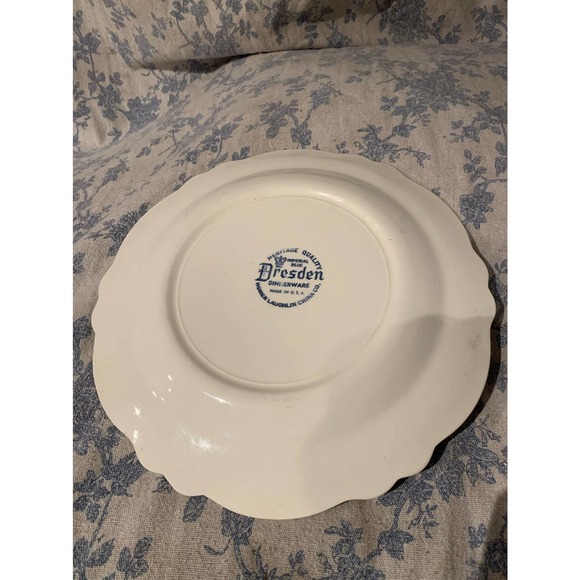 Vintage Dinner Plate Dresden Imperial Blue Dinnerware Homer Laughlin China - Picture 5 of 6